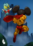 2boys back crossover daetymn fight fist flying mighty_mouse town zipper // 2550x3510 // 755.8KB