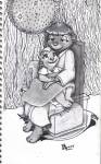 2girls bink chair leloni_bunny mrs._squirrel sit sketch // 536x864 // 988.9KB