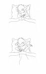 1girls agent_chip bed blanket closed_eye gadget lineart lying open_mouth pillow sleep storyboard stretch завтра_значит_никогда // 822x1314 // 91.5KB
