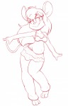 1girls belly_dance dance dancer_dress gadget purplekitsune21 sketch // 820x1280 // 111.6KB