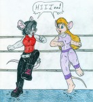 2girls fight gadget glitch gym_uniform jose_ramiro wrestling // 844x923 // 186.5KB