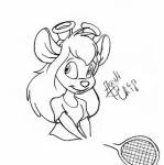 1girls agent_chip gadget racket shirt sketch tennis // 997x1000 // 172.9KB