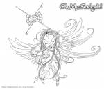 1girls aa_megami-sama alternative_hairstyle belldandy closed_eye cosplay crossover dress flower gadget gloves goddess lineart ruslan shoes wand wings // 759x657 // 106.7KB