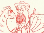 1girls bird cactus cowboy gadget martin_hamsy pants shirt sketch stetson // 1200x921 // 1.2MB