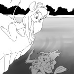 2girls flower gadget kneeling martin_hamsy mermaid river sketch swimsuit water // 1200x1200 // 381.8KB