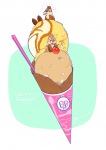 2boys chip dale eating fruits ice_cream kneeling spoon umintsu // 1557x2194 // 931.5KB