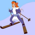 1girls gadget martin_hamsy ski ski_suit snow // 600x600 // 39.9KB