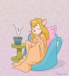 1girls blanket closed_eye cup gadget gайка pillow sit thimble // 550x600 // 190.5KB