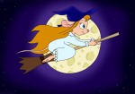 broom flying gadget moon night rem sleepwear stars witch witch_hat // 872x613 // 232.5KB