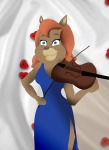 alternative_hairstyle dress enihpledamira hearts playing tammy violin // 1700x2338 // 1.2MB