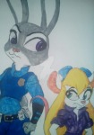 2girls angry crossover fist gadget judy_hopps mohnman watermark zootopia // 1024x1457 // 252.9KB