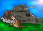 clarice forage-cap military_uniform red_star sit stephen_esplen tank ussr // 1000x726 // 192.0KB