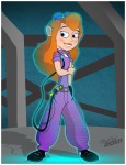1boys 1girls cosplay crossover gadget hotrod2001 human_like invention kim_possible kim_possible_(series) shoes zipper // 1600x2072 // 1.1MB