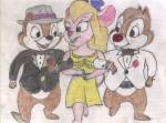 1girls 2boys arm-in-arm chip costume dale dress gadget spy_suit гиротанк завтра_значит_никогда // 734x544 // 160.2KB