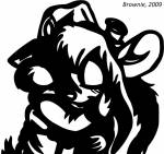 brownie chip embrace gadget lineart // 637x600 // 120.1KB