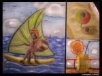 1girls beach beach_ball crmareli fruits glass invention parasol sand sea surf_suit surfboard tammy // 1600x1200 // 1.4MB