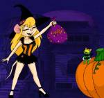 bag cat_tail closed_eye cosplay dress fun gadget halloween hat nekomimi pumpkin rebekah shirt shoes whisker witch_hat zipper // 720x677 // 95.9KB