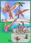 bikini bubbles comix crab flying foxglove hand horsemage in_air island palm sea sink swimsuit tongue // 580x796 // 118.1KB