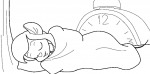 bed blanket clock closed_eye gadget lineart martin_hamsy pillow sleep // 774x385 // 52.7KB