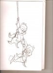 chip dale hanging hat rescue rope saraggle sketch // 745x1024 // 76.6KB