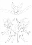 3girls dress flying foxglove gadget sketch tammy tanka // 533x750 // 43.5KB