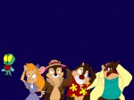 1girls 4boys animated_gif chip congratulation dale fireworks flying gadget monterey_jack night stars tomarmstrong20 zipper // 1600x1200 // 3.0MB
