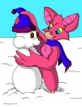 foxglove hat jdracous scarf snow snowman winter // 500x645 // 59.3KB