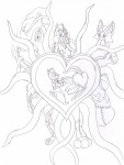 dale foxglove heart sketch sonicrailin tentacle valentines // 3792x5000 // 1.2MB