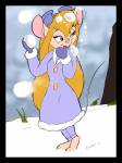 1girls coat gadget game liunors mittens play snow snowball winter // 748x1000 // 185.7KB