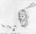 1girls bas broom cheese gadget glass human_size mice mouse sketch // 742x706 // 72.7KB