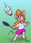 badminton gadget play racket shorts toni // 356x487 // 102.0KB