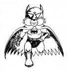 batman batman_(character) chip cosplay crossover karen_mollett lineart // 289x309 // 4.0KB