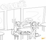cafe chair coffee comix cup drawing gadget jj_revers lineart scroll sit sparky table // 3196x2793 // 1.7MB