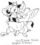 brooke_michelle closed_eye embrace foxglove kiss original sketch // 379x427 // 39.8KB