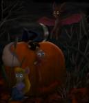 3girls flying foxglove gadget halloween leaf lying moon pants plants pullover pumpkin shirt sit tammy wdeleon // 944x1097 // 129.6KB