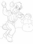 1girls gadget game lineart martin_hamsy mittens play snow snowball snowman winter // 603x800 // 108.2KB