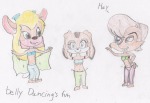 3girls belly_dance crossover dance dancer_dress gadget sally_acorn sonic_the_hedgehog squirrel_n_the_shell // 2550x1757 // 497.0KB