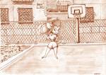 1girls artist basketball gadget gym_uniform human_size // 870x617 // 146.9KB