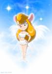 1girls agent_chip angel_wings fur gadget skirt top wings // 500x707 // 53.5KB