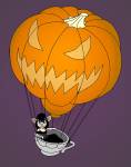 balloon black_hair cup dress flying gadget halloween martin_hamsy pumpkin sit // 472x600 // 52.7KB