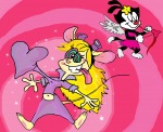 animaniacs arrow bow crossover dot gadget heart in_love raggyrabbit tongue wings // 3665x3000 // 1.2MB