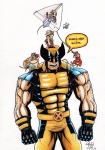 1girls 5boys angry chip cole_c crossover dale fist flying gadget hanging invention monterey_jack rope superhero wolverine zipper // 700x1000 // 288.9KB