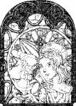 2girls closed_eye coat gadget human in_hand lineart nn stained-glass_window // 431x600 // 26.2KB
