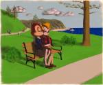 belt bench closed_eye clouds dale date embrace gadget hawkeyenfo in_love kiss pants park plants sea shirt shoes sit skirt tree // 1418x1190 // 326.3KB