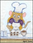 april_jones apron book chef's_hat cookies cooking cup gadget nut // 474x605 // 58.4KB