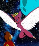 angel angel_wings dale flying foxglove halo jdracous moon night stars // 400x467 // 84.1KB