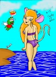 ackingarthur back bikini flying gadget in_love sea swimsuit tongue water zipper // 1700x2338 // 363.1KB