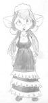 alternative_hairstyle dress gadget maid maid_headdress open_mouth rem shirt shoes sketch // 382x800 // 36.8KB