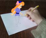 1girls animation drawing gadget human pencil photo андрей_швырков // 1053x881 // 505.0KB