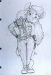 1girls alex_fox crossover fallout gadget military_uniform shoes sketch spikes // 700x1024 // 218.5KB